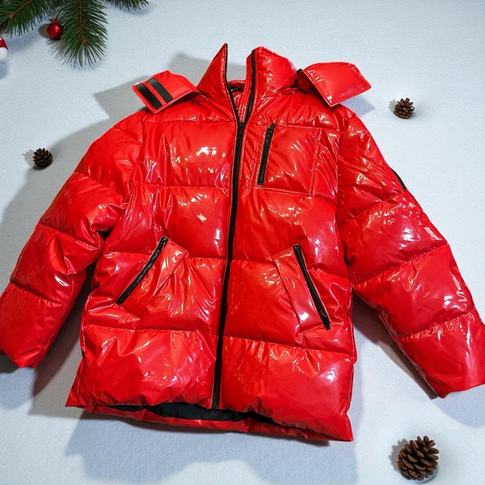 Red Puffer Jacket - image 1